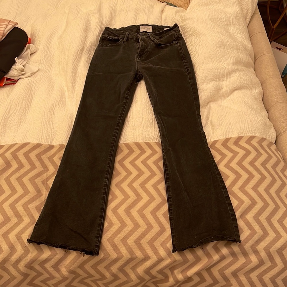 Cropped black/dark grey Frame jeans size 25